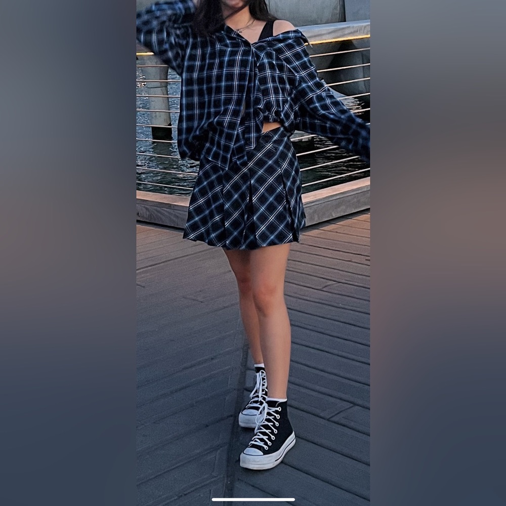 H&M Plaid Blue Shirt